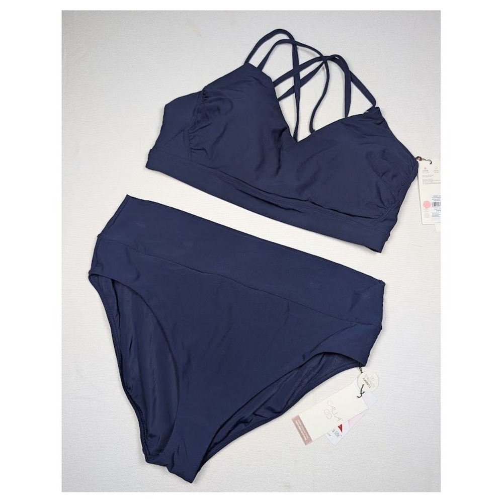 Strappy Back High Waist Bikini Set